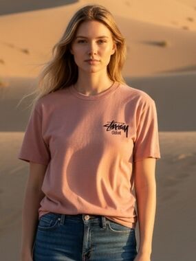 Stussy Pink Shirt Size Small